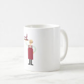 Kellner mit Wein Kaffeetasse (VorderseiteRechts)