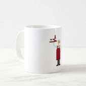 Kellner mit Wein Kaffeetasse (Vorderseite Links)