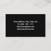 Kellner/vegetarisches/gesundes Leben/rohe Visitenkarte (Rückseite)