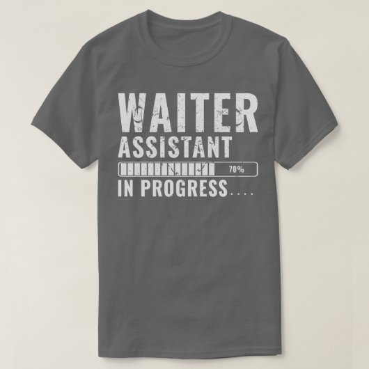 Kellnerassistent bei der Ausbildung des künftigen  T-Shirt (Design vorne)