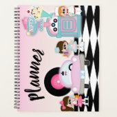 Kellnerin 50's Diner Retro Planner Planer (Vorderseite)