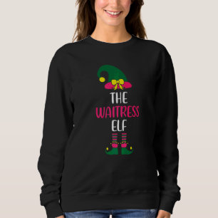 Kellnerin Elf Familie Passende Gruppe Weihnachten Sweatshirt