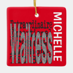 Kellnerin Extraordinaire CUSTOM Keramikornament