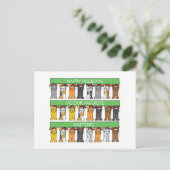 Kellnerin Happy Holidays Feiertagspostkarte (Stehend Vorderseite)