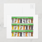 Kellnerin Happy Holidays Feiertagspostkarte (Vorne/Hinten)