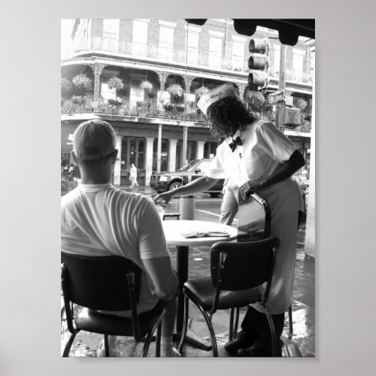 Kellnerin im Cafe' du Monde New Orleans, Louisiana Poster (Vorne)