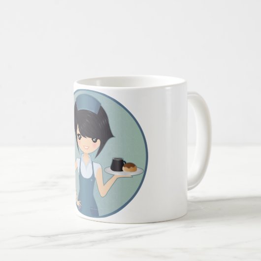 Kellnerin Kaffeetasse (VorderseiteRechts)