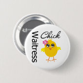 Kellnerin Küken Button (Vorne & Hinten)