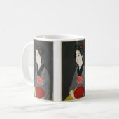 Kellnerin mit einem Tablett von Hashiguchi Goyo Kaffeetasse (Vorderseite Links)