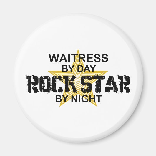 Kellnerin Rock Star für Nacht Magnet (Vorne)