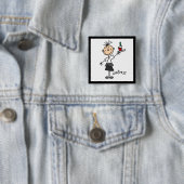 Kellnerin-Stick-Figur Button (Beispiel)