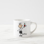 Kellnerin-Stick-Figur Espressotasse (Rechts)
