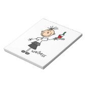 Kellnerin-Stick-Figur Notizblock (Rotiert)