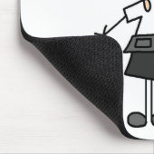 Kellnerin Stick Figure Mauspad (Ecke)