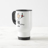Kellnerin Stick Figure Tasse (Vorderseite Links)