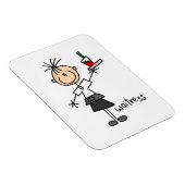 Kellnerin-Stickfigur Magnet (Rechte Seite)