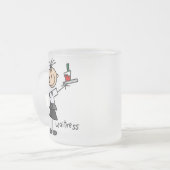 Kellnerin Stock Figur Mattglastasse (Vorderseite Links)