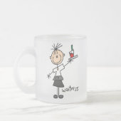 Kellnerin Stock Figur Mattglastasse (Links)