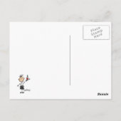 Kellnerin Stock Figur Postkarte (Rückseite)
