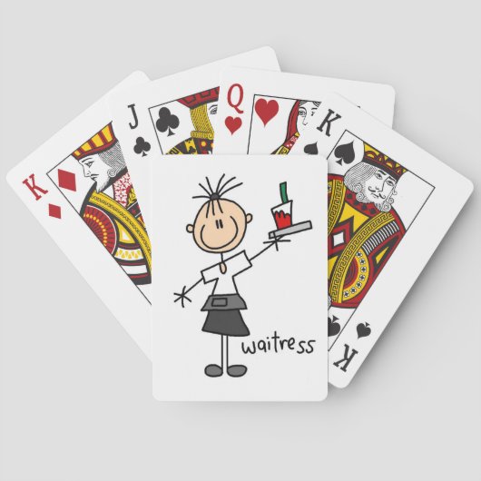 Kellnerin Stock Figur Spielkarten (Rückseite)