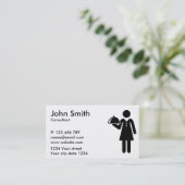 Kellnerin Visitenkarte (Stehend Vorderseite)