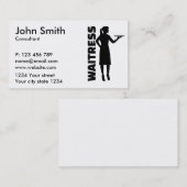 Kellnerin Visitenkarte (Vorne/Hinten)