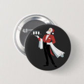 Kellnerin Weihnachten Santa Server Xmas Button (Vorne & Hinten)