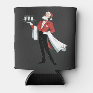 Kellnerin Weihnachten Santa Server Xmas Dosenkühler