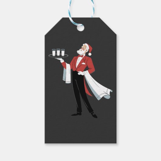Kellnerin Weihnachten Santa Server Xmas Geschenkanhänger (Vorderseite)