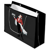 Kellnerin Weihnachten Santa Server Xmas Große Geschenktüte (Vorderseite Schrägansicht)