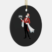 Kellnerin Weihnachten Santa Server Xmas Keramik Ornament (Rechts)
