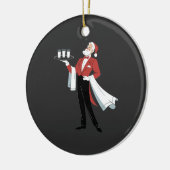 Kellnerin Weihnachten Santa Server Xmas Keramik Ornament (Links)