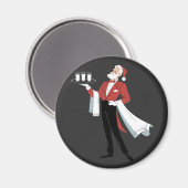 Kellnerin Weihnachten Santa Server Xmas Magnet (Vorderseite/Rückseite)