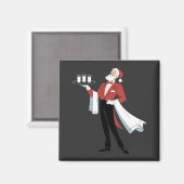 Kellnerin Weihnachten Santa Server Xmas Magnet (Vorderseite/Rückseite)