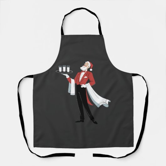 Kellnerin Weihnachten Santa Server Xmas Schürze (Vorderseite)