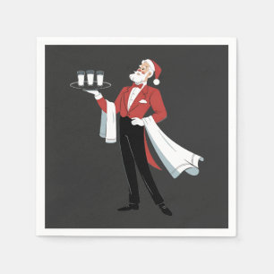 Kellnerin Weihnachten Santa Server Xmas Serviette