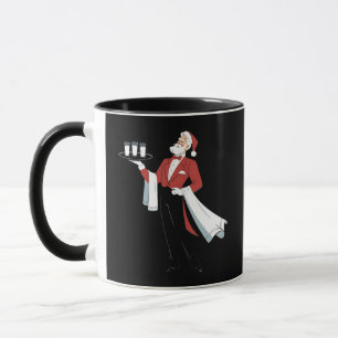 Kellnerin Weihnachten Santa Server Xmas Tasse
