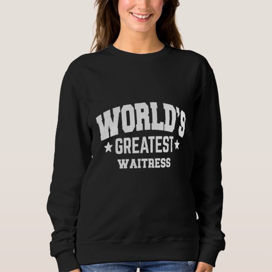 Kellnerin Weltbestes 2. Dekor-Thema Sweatshirt (Vorderseite)