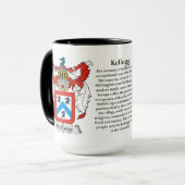 Kellogg-Familien-Wappen Tasse (Vorderseite Links)