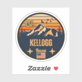 Kellogg, Iowa Ia, Vereinigte Staaten Aufkleber (Blatt)