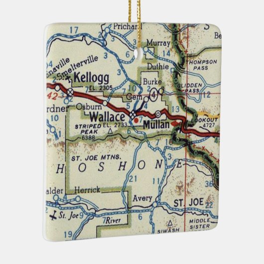 Kellogg und Wallace ID Map Keramikornament (Rechts)