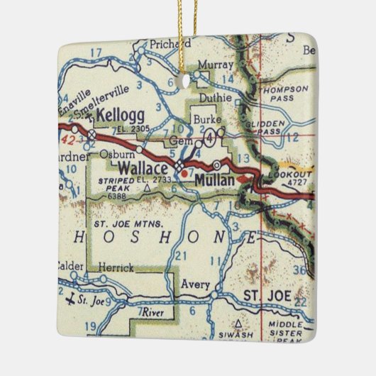 Kellogg und Wallace ID Map Keramikornament (Links)