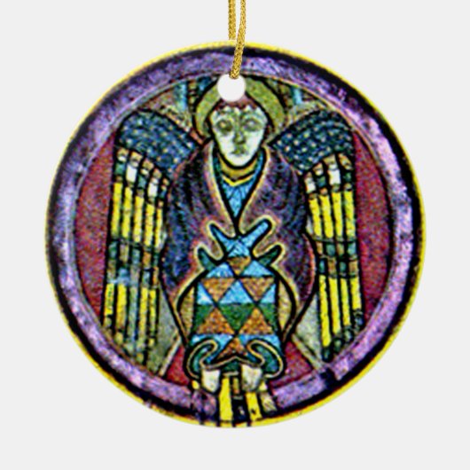 Kells Celtic Angel, Irish Christmas Ornaments Keramikornament (Vorne)