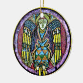 Kells Celtic Angel, Irish Christmas Ornaments Keramikornament (Links)