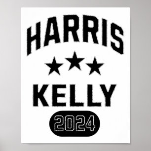 Kelly 2024 Für Präsident Vintage Gebogene Baseball Poster
