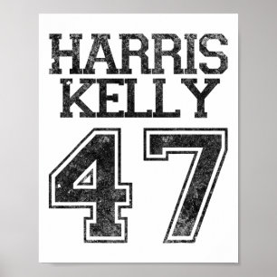 Kelly 2024 Kamala Harris Mark Kelly Vintage Präsid Poster