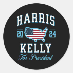 Kelly 2024 Präsidentschaftswahl unter US-Flagge Vi Runder Aufkleber
