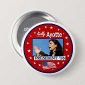 Kelly Ayotte für Präsidenten 2016 Button (Vorne & Hinten)