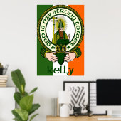 Kelly Clan Motto Poster Print (Heimbüro)