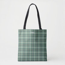 Kelly Clan Tartan Mint Green Kariert Monogram